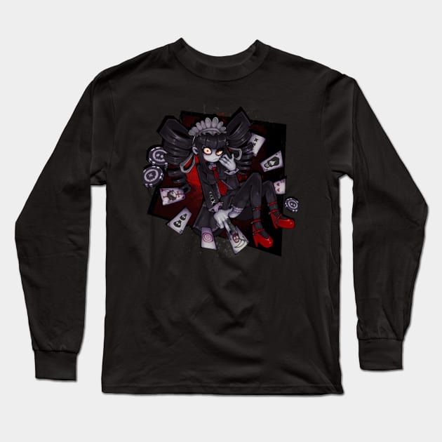 Celestia Ludenberg mistress of deceit with background Long Sleeve T-Shirt by AroMac